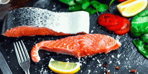 Salmon with basil