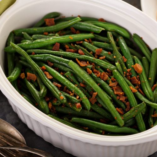 walnuts on green beans