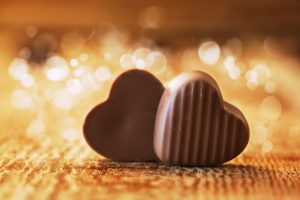 valentine's day chocolate hearts