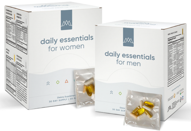 MaxLiving Daily Essentials for Men and Women provides all your daily nutrients in one easy to take packet.