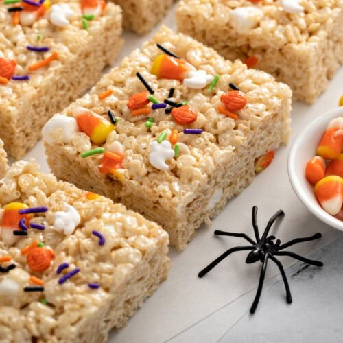 No bake Pumpkin Spice Rice Krispie Treats