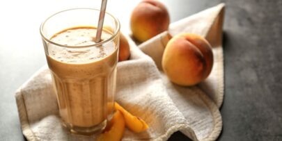 Peaches & Reishi Mushrooms chocolate Smoothie